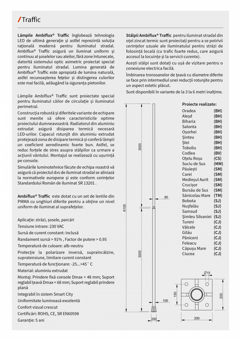 Pagina 5-Brosura - Stalp si lampa pentru iluminat perimetral  AMBIFLUX Ambiflux Traffic  Catalog, brosura...