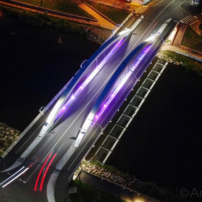 AMBIFLUX Ambiflux Arena 12 iluminat arhitectural Podul Centenarului - Corpuri de iluminat industrial pentru depozite fabrici