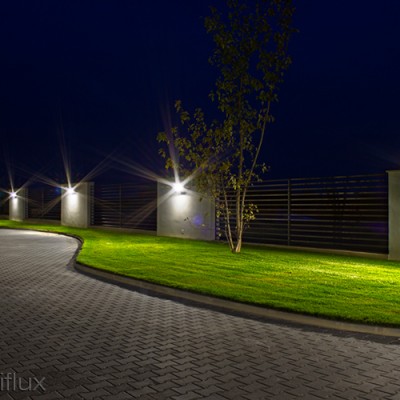 AMBIFLUX Exemplificarea utilizarii corpului de iluminat Ambiflux Arena 12 pentru iluminat perimetral Solay Private Events Resort
