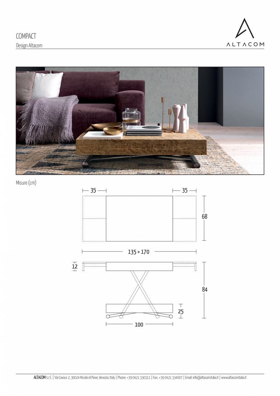 Pagina 1-Masa extensibila si transformabila MOBILIANI COMPACT Fisa tehnica Italiana COMPACT
Design Altacom
...