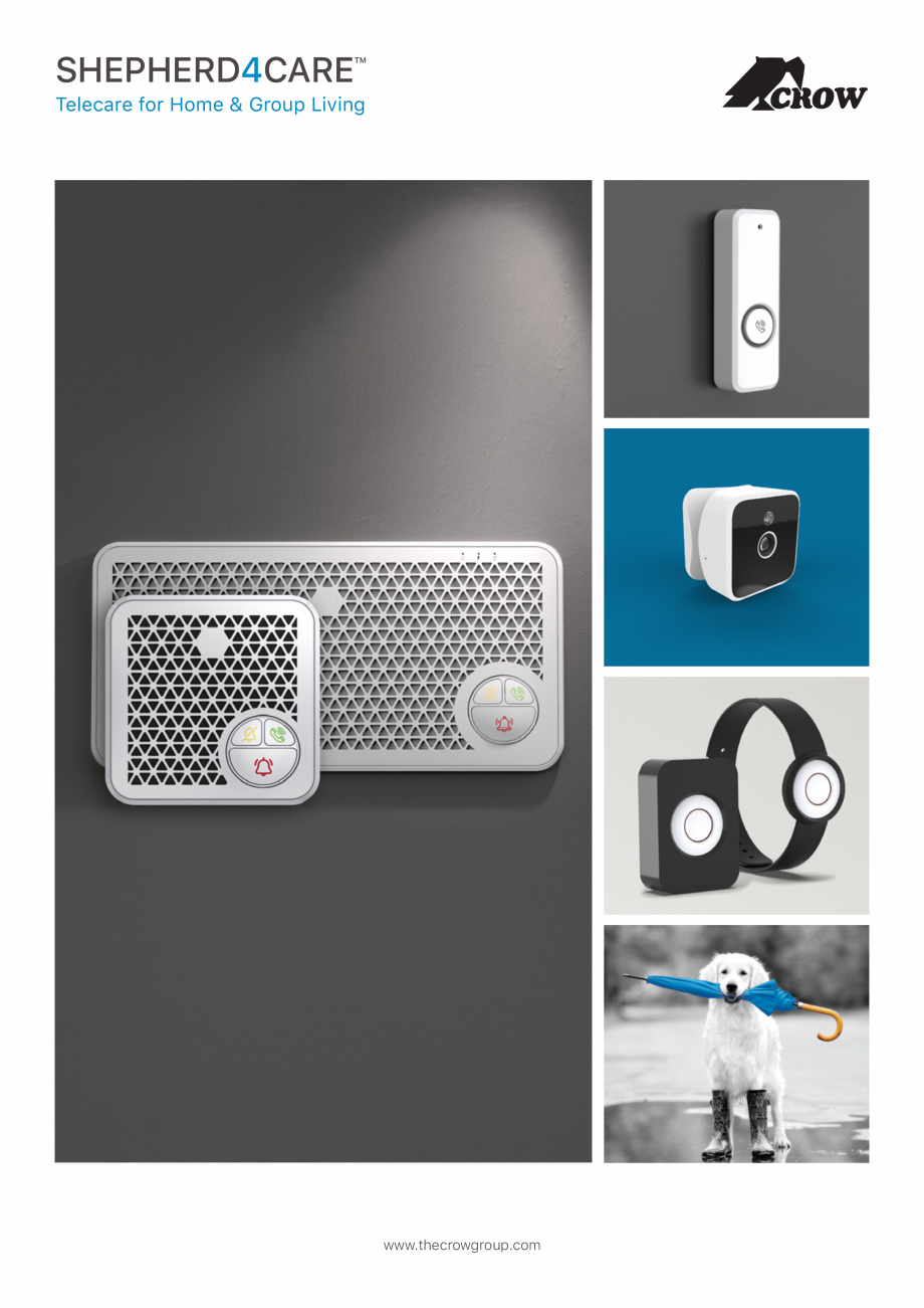 Pagina 1-Sisteme de securitate Shepherd4Care  Catalog, brosura Engleza SHEPHERD4CARE

™

Telecare for Home ...