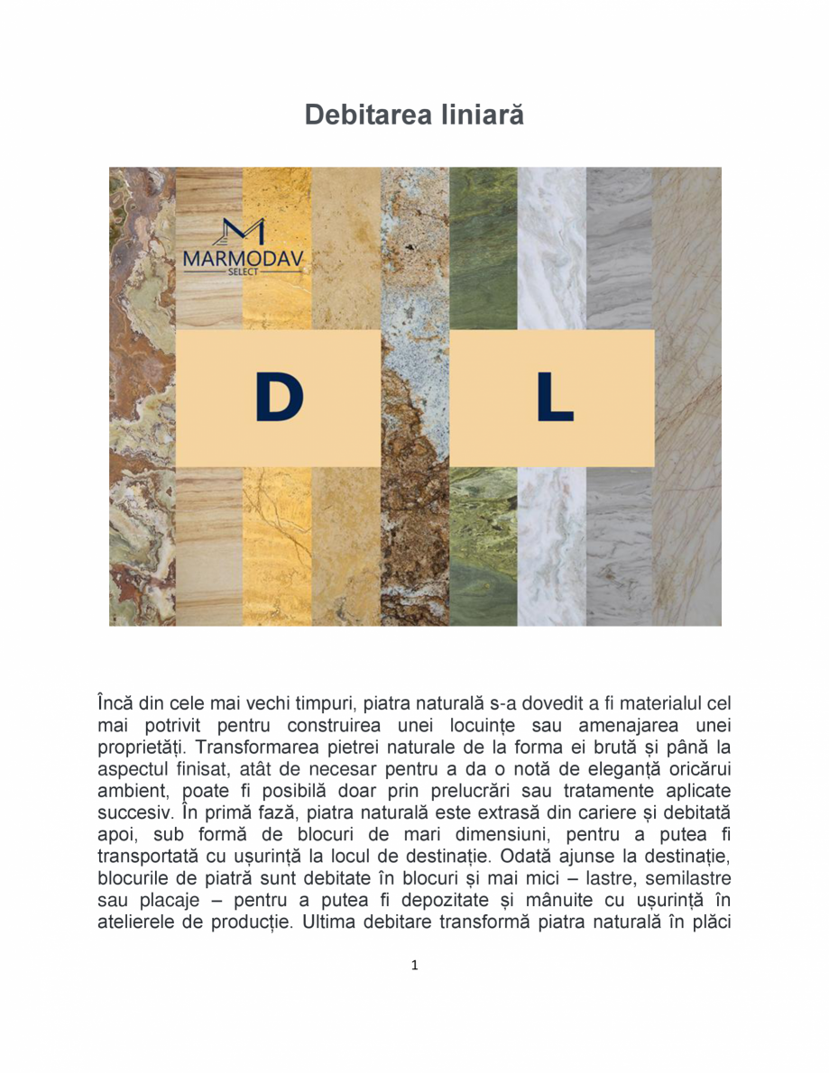 Pagina 1-Debitarea liniara MARMODAV SELECT Instructiuni montaj, utilizare Romana Debitarea liniară

Încă...