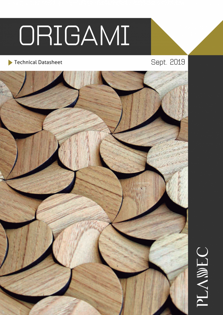 Pagina 1-Panouri decorative Origami CREATIVE ARQ PLADEC Origami Fisa tehnica Engleza 