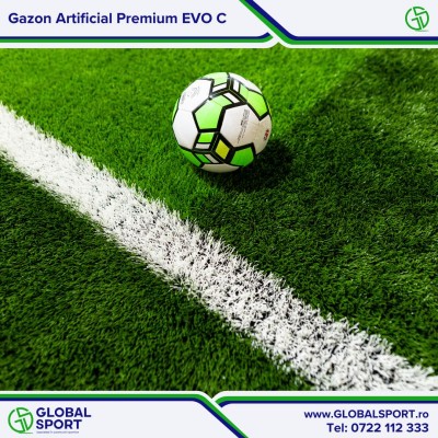 GLOBAL SPORT Detaliu gazon - PREMIUM EVO C - Gazon artificial pentru terenuri de sport si