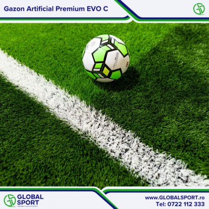 Detaliu gazon - PREMIUM EVO C Fotbal Global Sport Gazon artificial