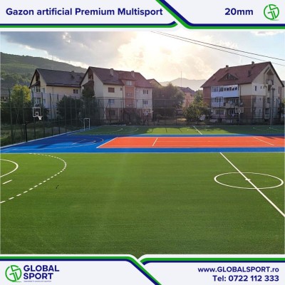 GLOBAL SPORT Gazon artificial pe teren multisport - Gazon artificial pentru terenuri de sport si gazon