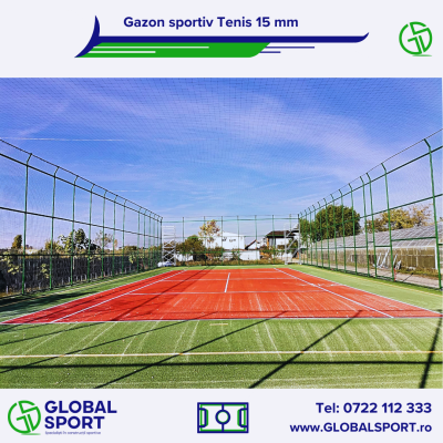 GLOBAL SPORT Vedere de aproape teren de tenis cu gazon arificial - Gazon artificial pentru terenuri