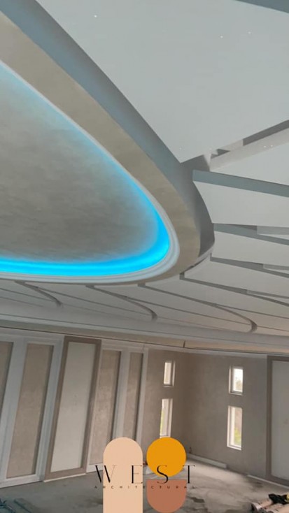 Profile decorative pentru perete cu bandă led Proiect WEST ARHITECTURAL - La Livada - Vaslui