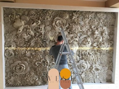 Aplicarea peretelui floral Profile decorative din polistiren pentru fatade 
