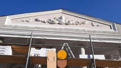 Detaliu ornament arhitectural Profile decorative din polistiren pentru fatade 