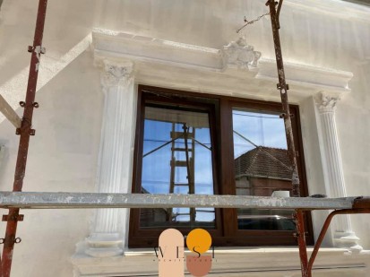 Montaj ancadramente fereastra Profile decorative din polistiren pentru fatade 