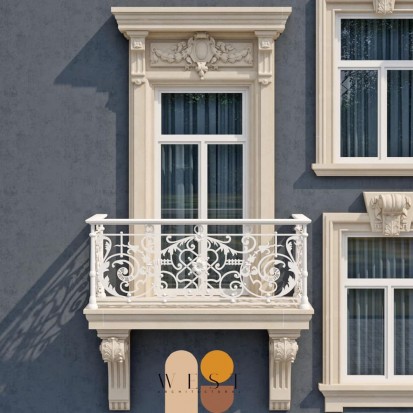 Detaliu kit fereastra Profile decorative din polistiren pentru fatade 