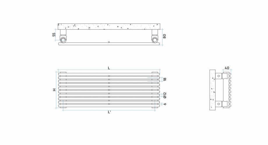 Pagina 1 - CAD-PDF Radiator decorativ ARPA12_H VON LORCH Detaliu de produs 