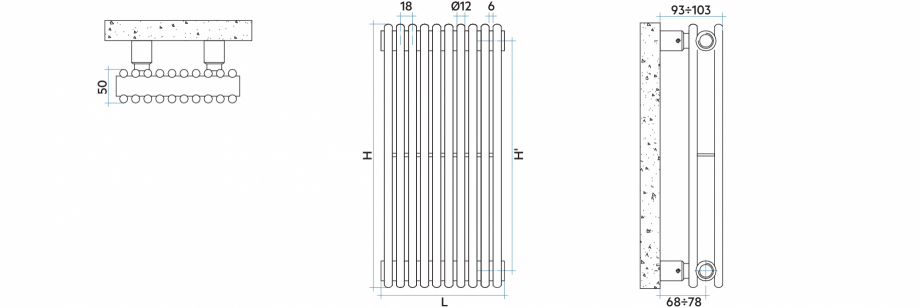 Pagina 1-CAD-PDF Radiator decorativ ARPA12_2_V VON LORCH Detaliu de produs 