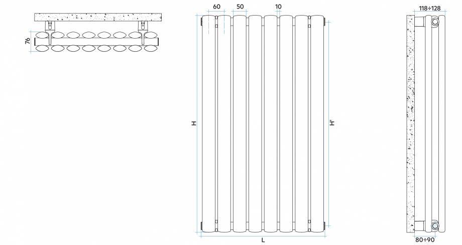Pagina 1-CAD-PDF Radiator decorativ ELLIPSIS_V_2 VON LORCH Detaliu de produs 