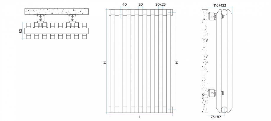 Pagina 1-CAD-PDF Radiator decorativ SAX_2_V VON LORCH Detaliu de produs 
