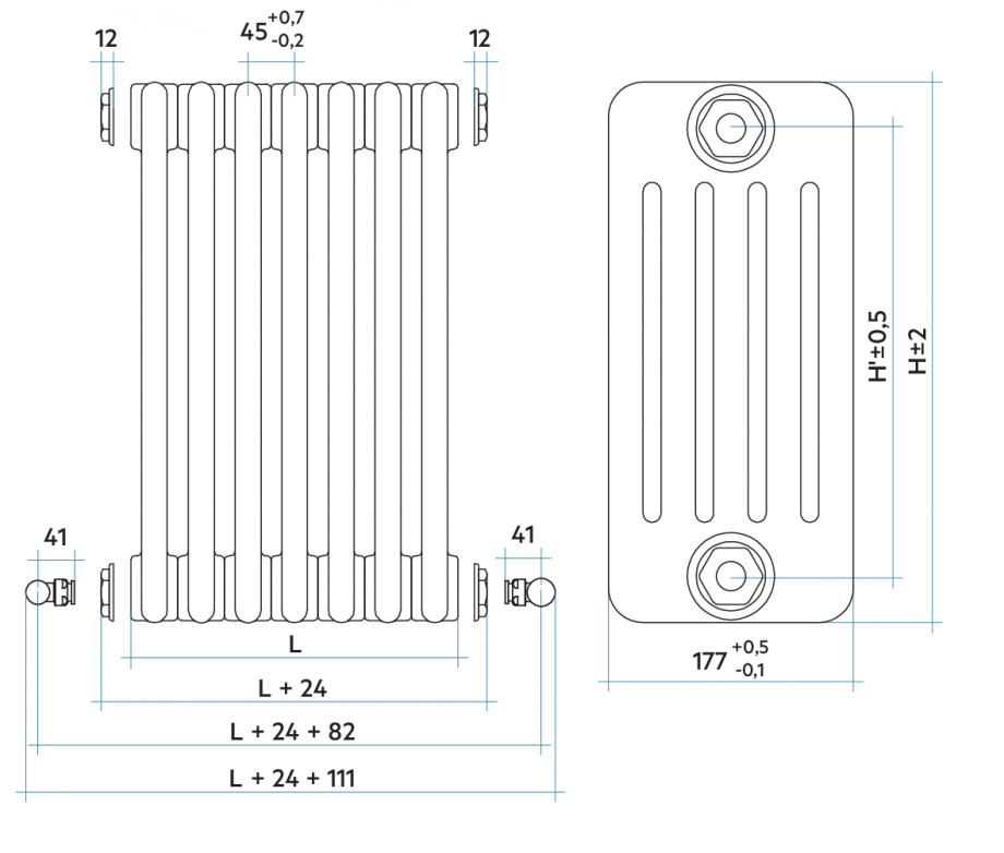 Pagina 1-CAD-PDF Radiator decorativ TESI5 VON LORCH Detaliu de produs 