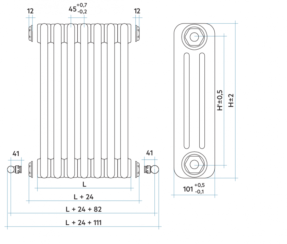 Pagina 1-CAD-PDF Radiator decorativ TESI3 VON LORCH Detaliu de produs 