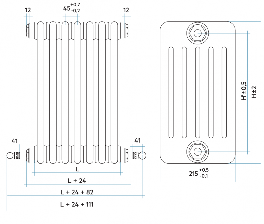 Pagina 1-CAD-PDF Radiator decorativ TESI6 VON LORCH Detaliu de produs 