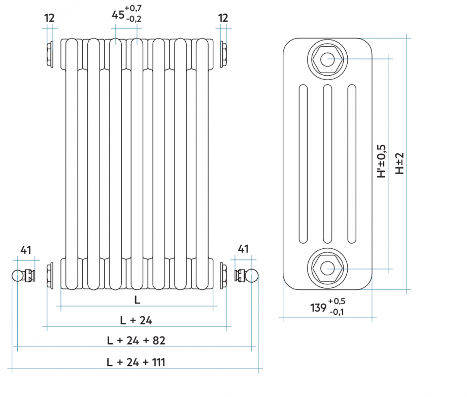 Pagina 1-CAD-PDF Radiator decorativ TESI4 VON LORCH Detaliu de produs 