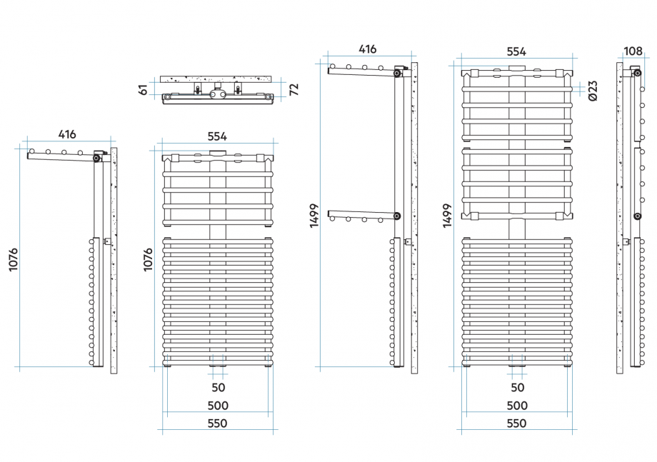 Pagina 1-CAD-PDF Calorifer baie VON LORCH Detaliu de produs Get Up 