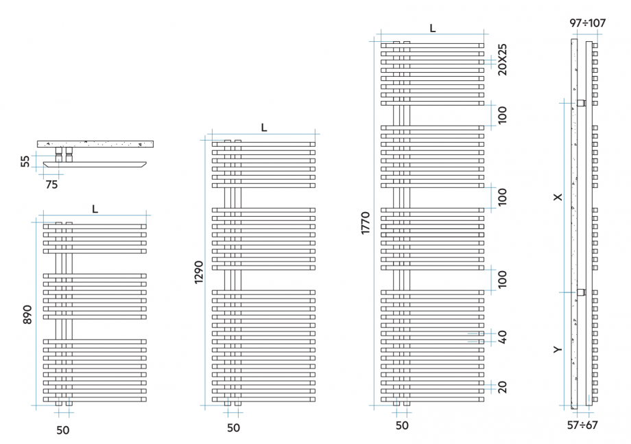 Pagina 1-CAD-PDF Calorifer baie VON LORCH Detaliu de produs Jazz 