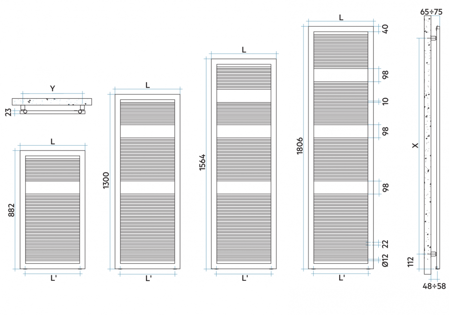 Pagina 1-CAD-PDF Calorifer baie VON LORCH Detaliu de produs Like 