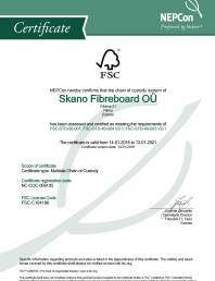 Certificare NEPCon Skano Fibreboard OÜ