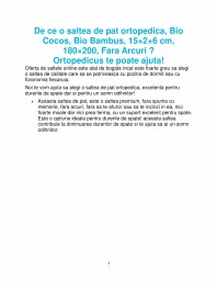 Saltea de pat ortopedica, Bio Cocos, Bio Bambus, 15+2+6 cm, 180×200, Fara Arcuri t, 
