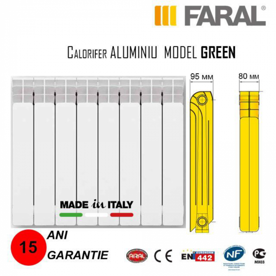 Pagina 1-Calorifer din aluminiu instalDEPOT GREEN Fisa tehnica Romana 