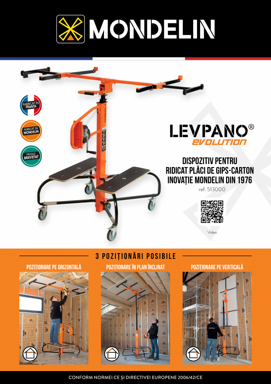 Pagina 1-Levpano Evolution - Dispozitiv pentru ridicarea placilor din gips-carton MONDELIN 513000 Catalog,...