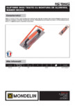 Gletiera din inox tesita cu montura din aluminiu si maner bimaterial inchis MONDELIN - 234221