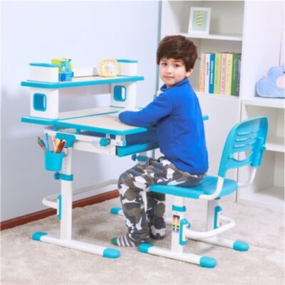 Set birou și scaun copii ergonomic reglabil în înălțime ErgoK ARIN Albastru ARIN Albastru Set birou