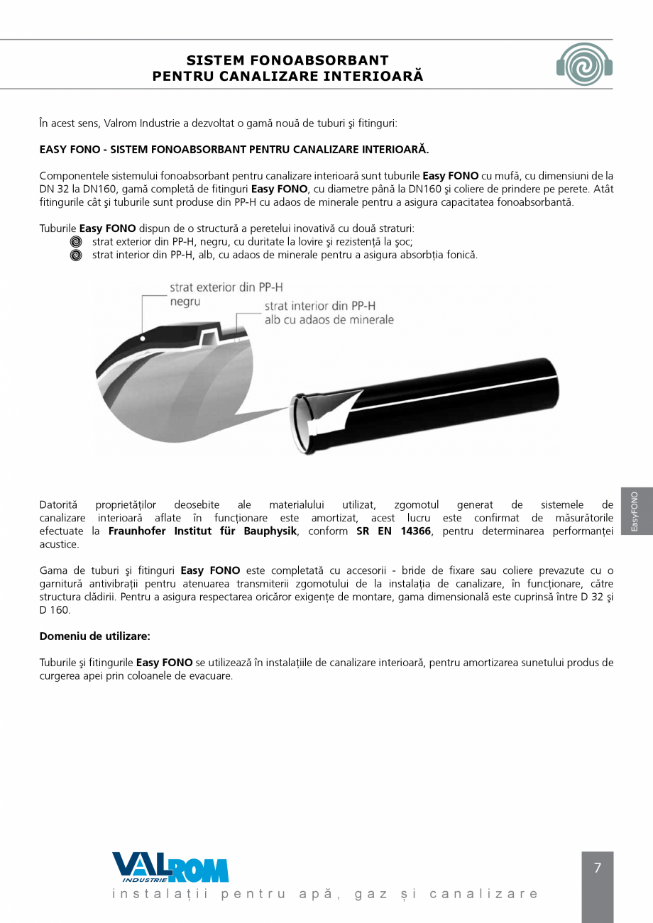 Pagina 7-Sistem fonoabsorbant pentru canalizare interioara Easy FONO VALROM Catalog, brosura Romana zarea mai...