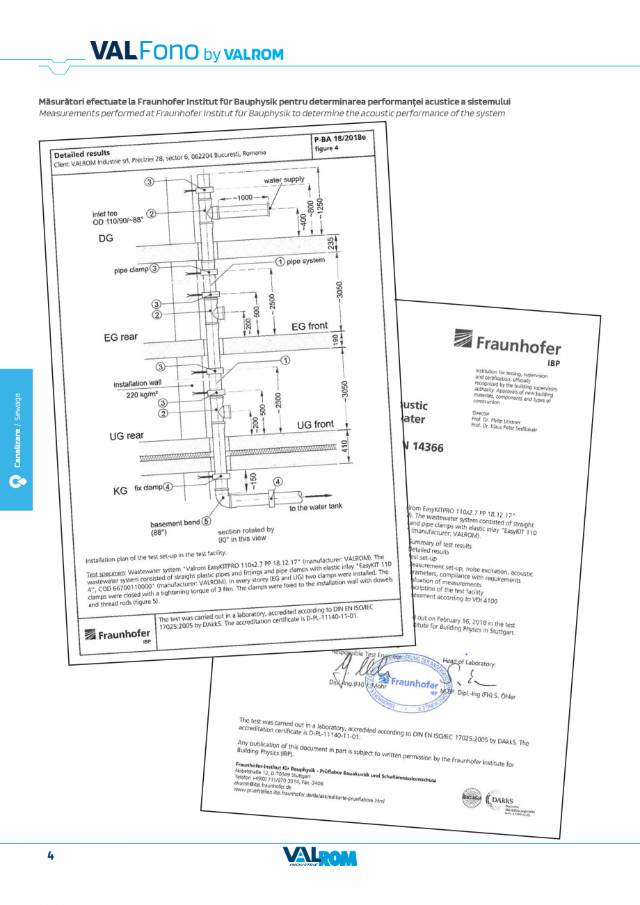 Pagina 4-Sistem fonoabsorbant pentru canalizare interioara VALFono VALROM Catalog, brosura Engleza, Romana d
...