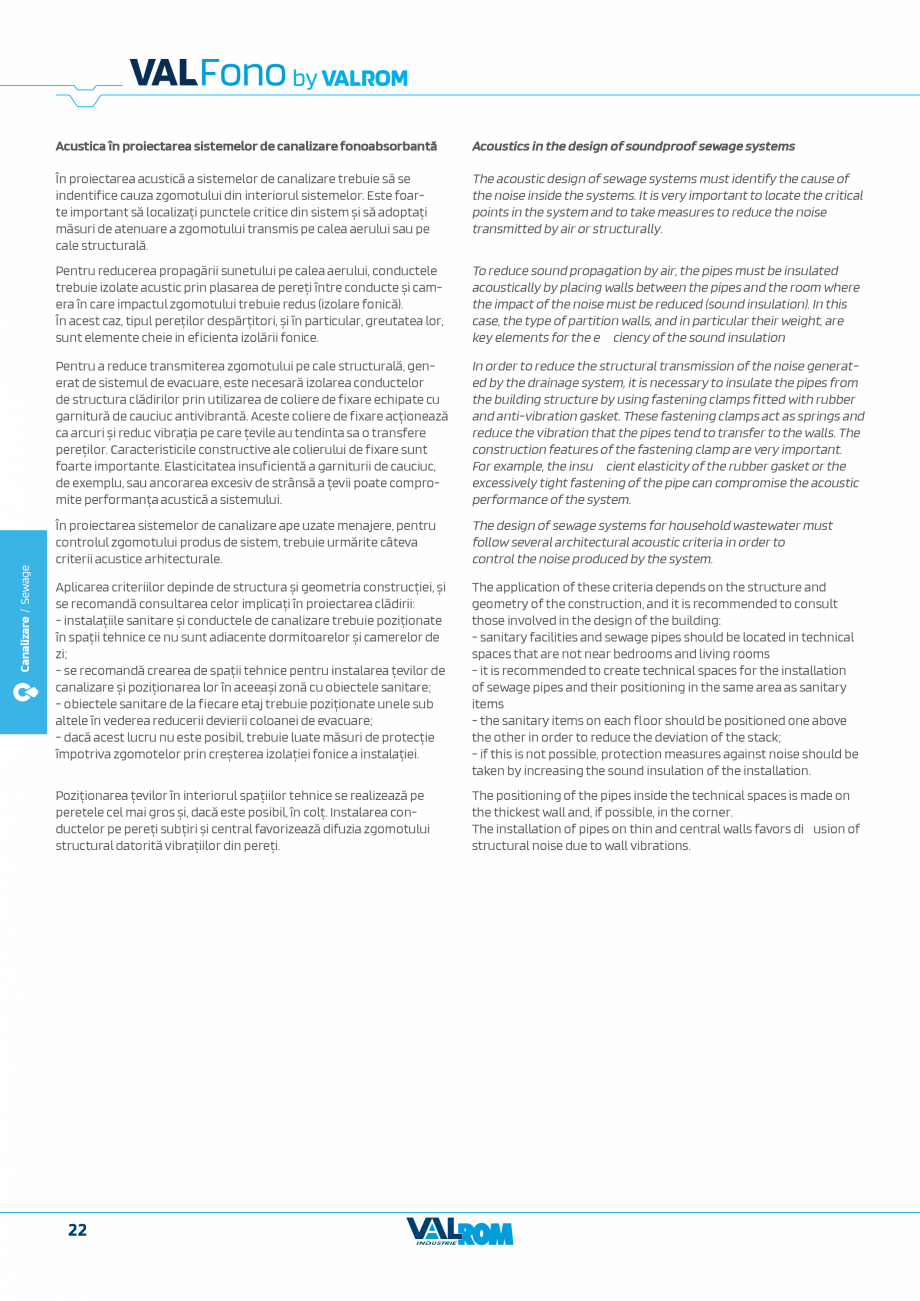 Pagina 22-Sistem fonoabsorbant pentru canalizare interioara VALFono VALROM Catalog, brosura Engleza, Romana 3....