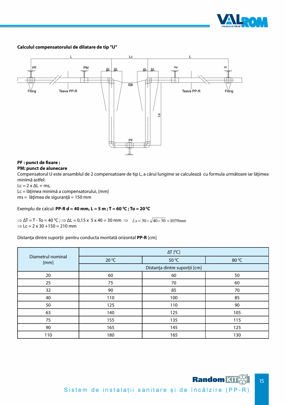 Pagina 15 - Carte_tehnica - Sistem de instalații sanitare și de încălzire VALROM Fisa...