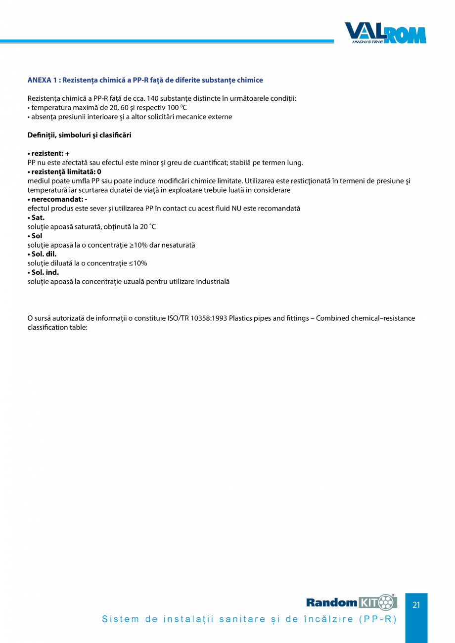 Pagina 21-Carte_tehnica - Sistem de instalații sanitare și de încălzire VALROM Fisa tehnica Romana...