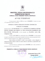 Agrement tehnic nr. 017-05/3168-2019 - Țevi, fitinguri și robinete din PP-R pentru instalații VALROM