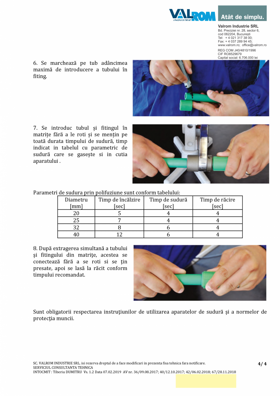 Pagina 4-Robinet cu sfera PP-R - RAND38X000XX000 VALROM Robinet cu sferă PP-R Fisa tehnica Romana ...