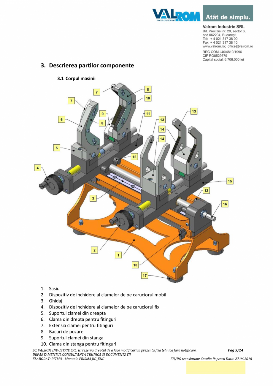 Pagina 5-Manual de utilizare si intretinere pentru aparatul de sudura PPR PRISMA JIG VALROM Instructiuni...