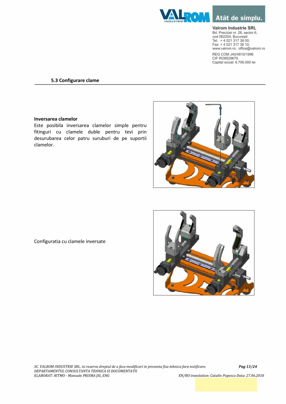 Pagina 13-Manual de utilizare si intretinere pentru aparatul de sudura PPR PRISMA JIG VALROM Instructiuni...