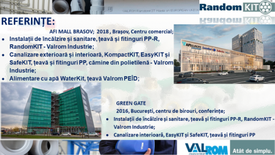 VALROM Referințe - AFI MALL Brașov GREEN GATE - Tevi si fitinguri din PP-R pentru incalzire