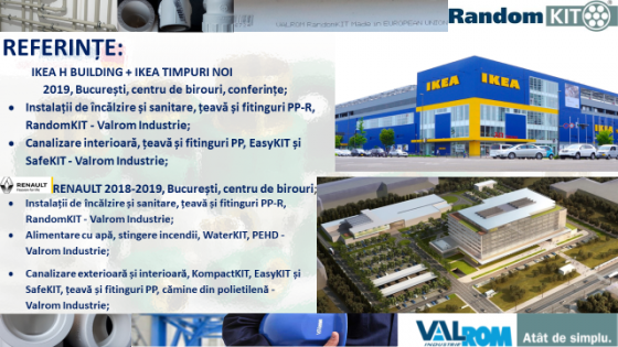 VALROM Referințe - IKEA RENAULT - Tevi si fitinguri din PP-R pentru incalzire si instalatii sanitare