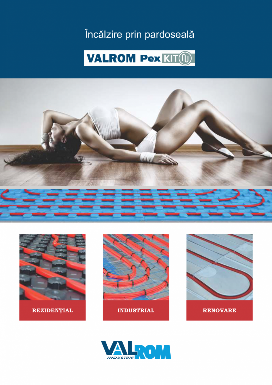 Pagina 1-Incalzire prin pardoseala VALROM PexKIT 50 mp, PexKIT 60 mp, PexKIT 70 mp, PexKIT 80 mp, PexKIT 90...