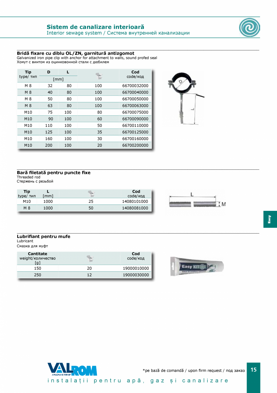 Pagina 15-EasyKIT - Sistem de canalizare interioara VALROM Catalog, brosura Romana...