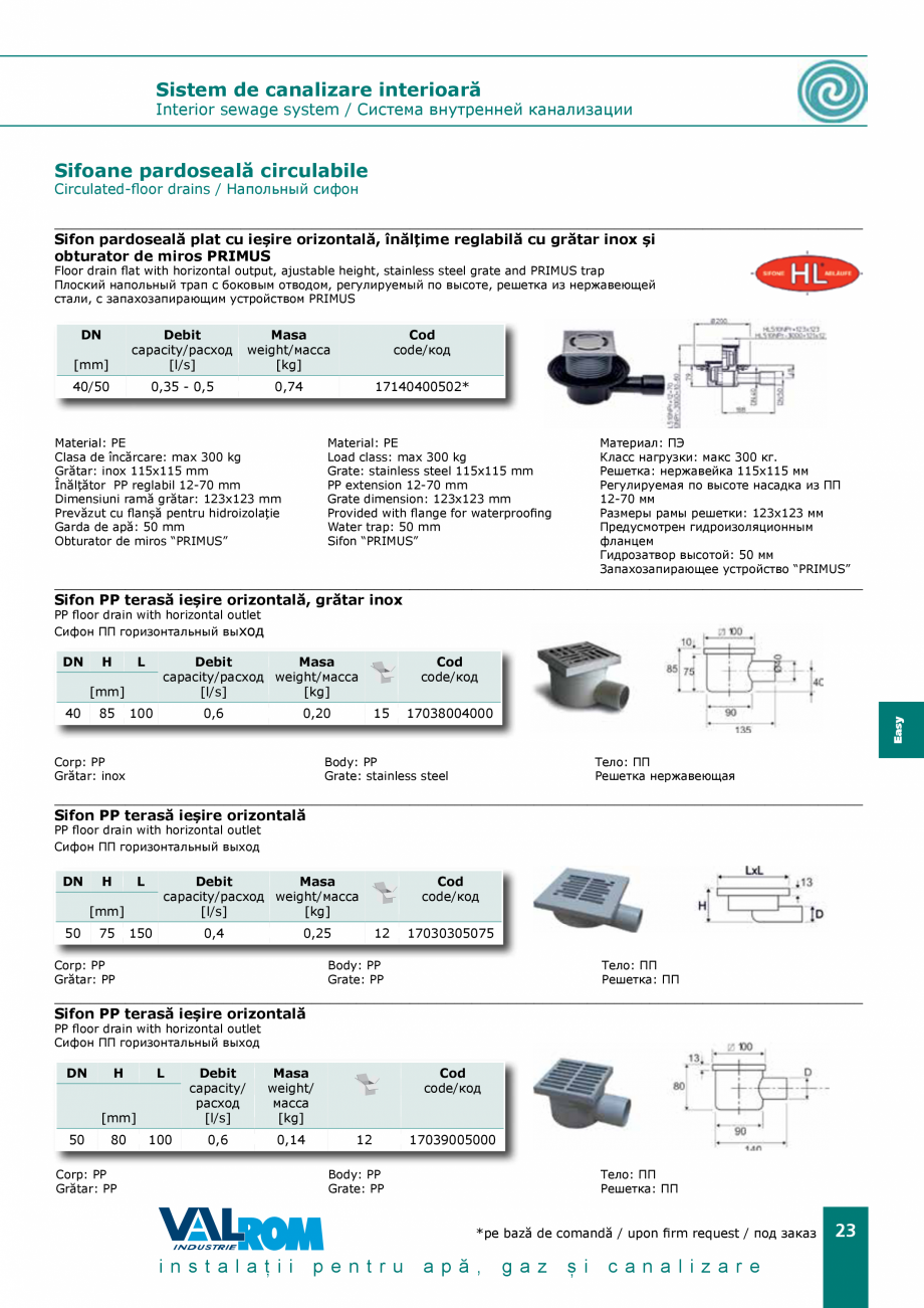 Pagina 23 - EasyKIT - Sistem de canalizare interioara VALROM Catalog, brosura Romana 

[mm]
32
25
...