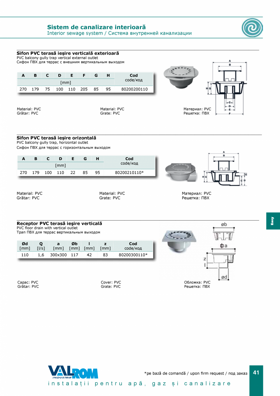 Pagina 41-EasyKIT - Sistem de canalizare interioara VALROM Catalog, brosura Romana heet 1 mm
(24 holes x Ø 8 ...