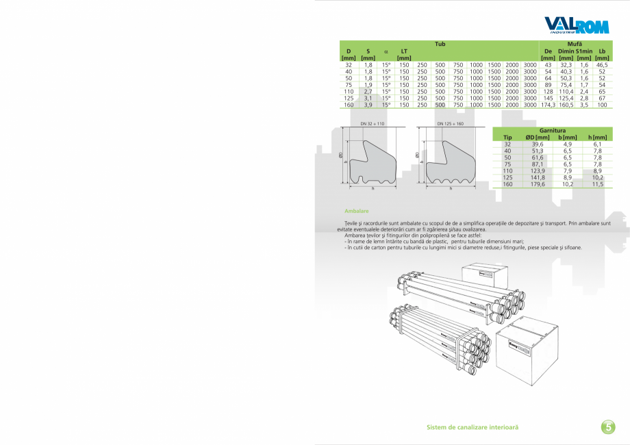 Pagina 7-Carte tehnica EasyKit - Sistem de canalizare interioara  VALROM Fisa tehnica Romana 