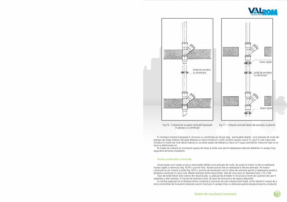 Pagina 17-Carte tehnica EasyKit - Sistem de canalizare interioara  VALROM Fisa tehnica Romana 